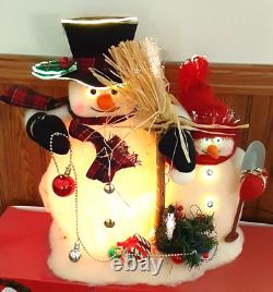 Ste Co Ltd Christmas Lighted Tabletop Decor Mr. And Mrs. Snowman