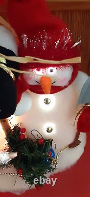 Ste Co Ltd Christmas Lighted Tabletop Decor Mr. And Mrs. Snowman