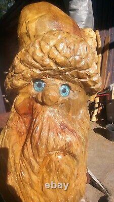 Summer Santa Claus Gnome Character In Coveralls Chainsaw Carving #4