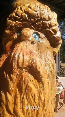 Summer Santa Claus Gnome Character In Coveralls Chainsaw Carving #4