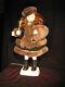 Telco Motionette Electric Christmas Figurine Victorian Girl Faux Fur Trim 24