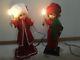 Telco Motion-ette Christmas Victorian Caroler Boy And Girl With Candles Vintage