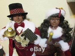 TELCO Motion-ettes Animated African American Girl and Boy Christmas Carolers 24