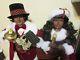 Telco Motion-ettes Animated African American Girl And Boy Christmas Carolers 24