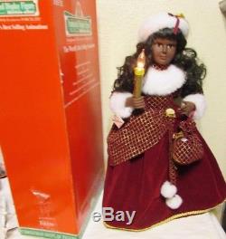 TELCO Motion-ettes Animated African American Girl and Boy Christmas Carolers 24
