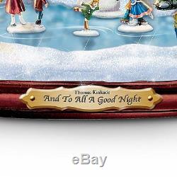 Thomas Kinkade Lights & Sounds Animated Christmas Scene Holiday Decor New