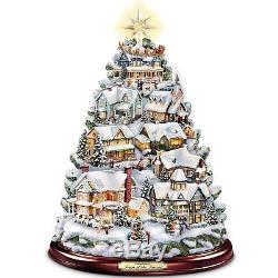 Thomas Kinkade Musical & Lighted Season Of Song Christmas Tree Holiday Decor New