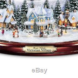 Thomas Kinkade Winter Time Lighted & Musical Snow Globe Christmas Decor New