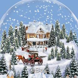 Thomas Kinkade Winter Time Lighted & Musical Snow Globe Christmas Decor New