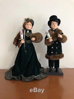 TRADITIONS Animated Victorian Couple Holiday Moving Decoration Vintage Rare