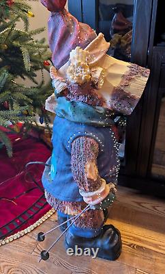 Tall 30.5 Puleo Fiber Optic Resin Moose Color Changing Winter Christmas Holiday