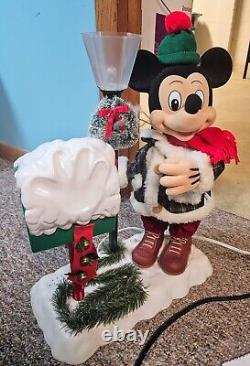 Telco 1995 Mickey Mouse Animated Mailbox Xmas Decor Motionette Works Great