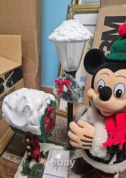 Telco 1995 Mickey Mouse Animated Mailbox Xmas Decor Motionette Works Great