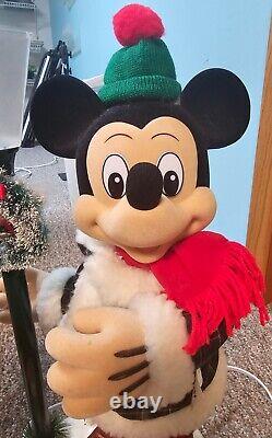 Telco 1995 Mickey Mouse Animated Mailbox Xmas Decor Motionette Works Great