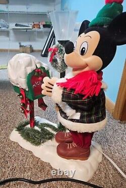 Telco 1995 Mickey Mouse Animated Mailbox Xmas Decor Motionette Works Great