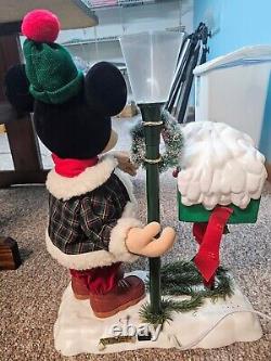 Telco 1995 Mickey Mouse Animated Mailbox Xmas Decor Motionette Works Great