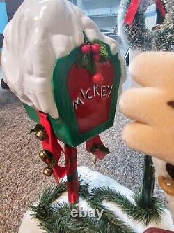 Telco 1995 Mickey Mouse Animated Mailbox Xmas Decor Motionette Works Great