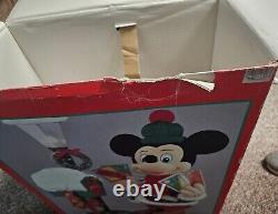 Telco 1995 Mickey Mouse Animated Mailbox Xmas Decor Motionette Works Great