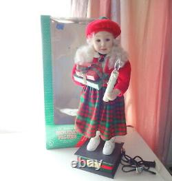 Telco Child Animated Christmas Motionette Doll Girl Box Holiday Figure