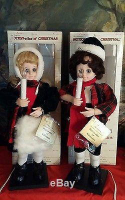 Telco Christmas Motionette Animated Lighted Girl And Boy 24 1988 Rare