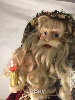Telco E-Z Decor Animated Large Christmas Santa W /Lighted Motion Candle Head 24