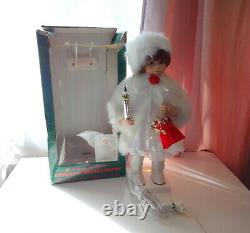 Telco Eskimo Child Animated Christmas Motionette Doll Snowbaby Girl White w Box