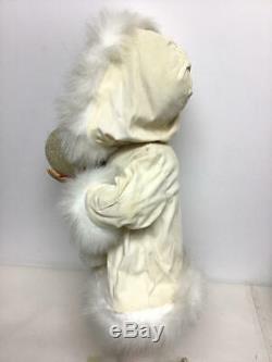 Telco Eskimo Children & Polar Bear Animated Christmas Motionette Doll Lot