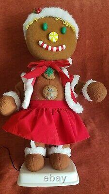 Telco Gingerbread anmiated girl and boy 24 tall motionette