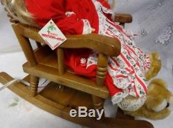 Telco Motion-ette Pajamas Girl Awaiting Christmas Santa Sleep in Rocking Chair