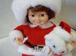 Telco Motionettes Of Christmas Poseable Girl Teddy Bear Bunny Slippers RARE