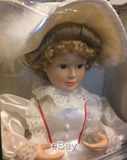 Telco Victorian Lady Girl White Dress Animated Motionette Christmas New With Box