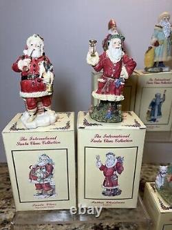The International Santa Claus Collection Lot Of 15 Christmas Figurines EXC