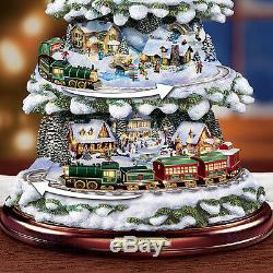 Thomas Kinkade Animated Christmas Tree Holiday Centerpiece Decor NEW