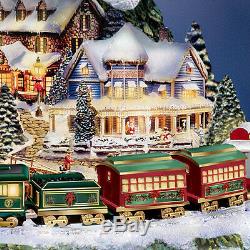 Thomas Kinkade Animated Christmas Tree Holiday Centerpiece Decor NEW