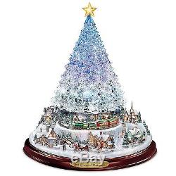 Thomas Kinkade Color Changing Lighted & Musical Christmas Tree Sculpture NEW