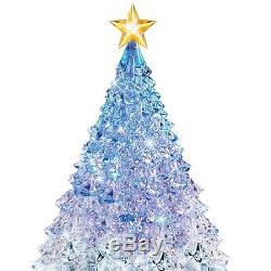 Thomas Kinkade Color Changing Lighted & Mustical Christmas Tree Sculpture NEW