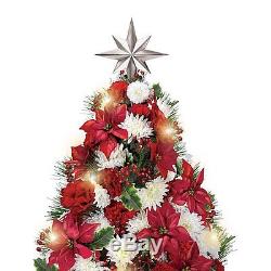 Thomas Kinkade Holiday Flower Christmas Tree Floral Holiday Centerpiece NEW