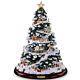 Thomas Kinkade Lighted Snow Covered Christmas Tree Sculpture Holiday Statue New