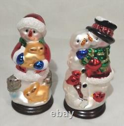 Thomas Pacconi Classics 30 Year Anniversary 3 Blown Glass Snowman Set Christmas