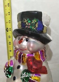 Thomas Pacconi Classics 30 Year Anniversary 3 Blown Glass Snowman Set Christmas