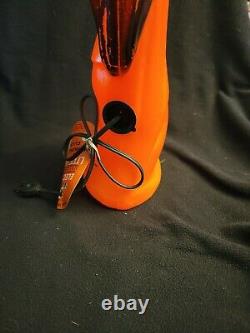 Tico toys Lite Up Blow Mold Witch pumpkin orange with original paper tag works