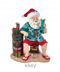Tiki Bar Beach Santa Claus Christmas Parrothead 12 Fabriche Decor Kurt Adler