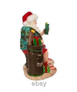 Tiki Bar Beach Santa Claus Christmas Parrothead 12 Fabriche Decor Kurt Adler