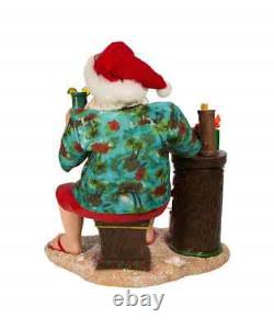 Tiki Bar Beach Santa Claus Christmas Parrothead 12 Fabriche Decor Kurt Adler