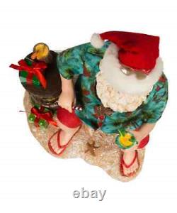 Tiki Bar Beach Santa Claus Christmas Parrothead 12 Fabriche Decor Kurt Adler