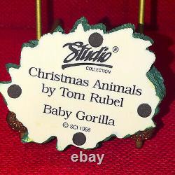 Tom Rubel Christmas Animals Baby Gorilla Vintage 1998 RARE Studio Collection