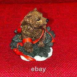 Tom Rubel Christmas Animals Brown Bear Vintage RARE