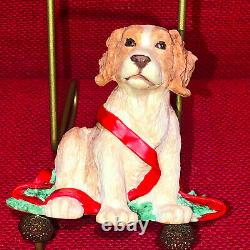 Tom Rubel Christmas Animals Puppy Very RARE Golden Tan