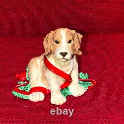 Tom Rubel Christmas Animals Puppy Very RARE Golden Tan