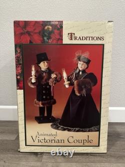 Traditions Animated Victorian Christmas Carolers 27 90s Green Vintage Excellent